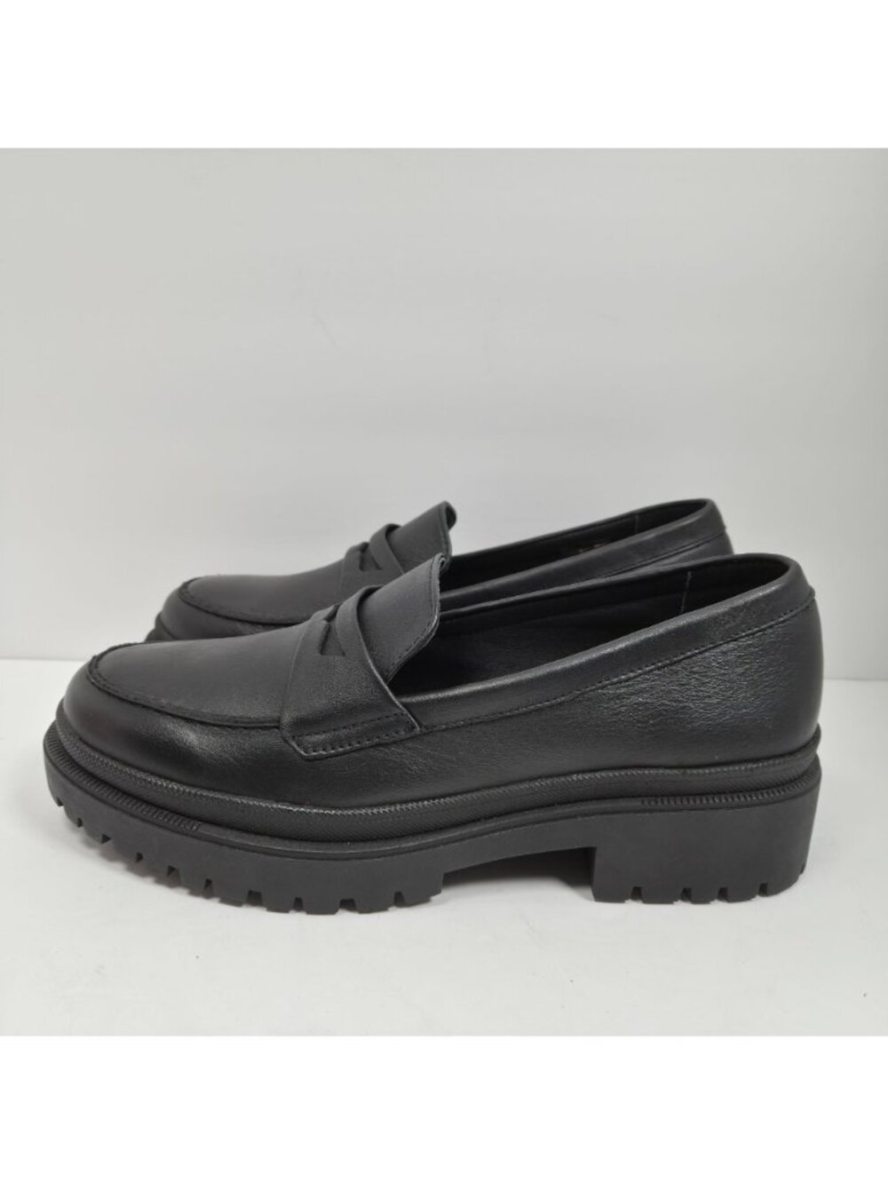 Patina Zoe Portland Leather Women's Black Leather Chunky Loafer Shoes US Size 11 - Picture 2 of 9